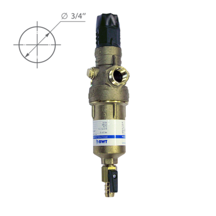 Магистральный фильтр BWT Protector Mini для горячей воды с редуктором 3/4"