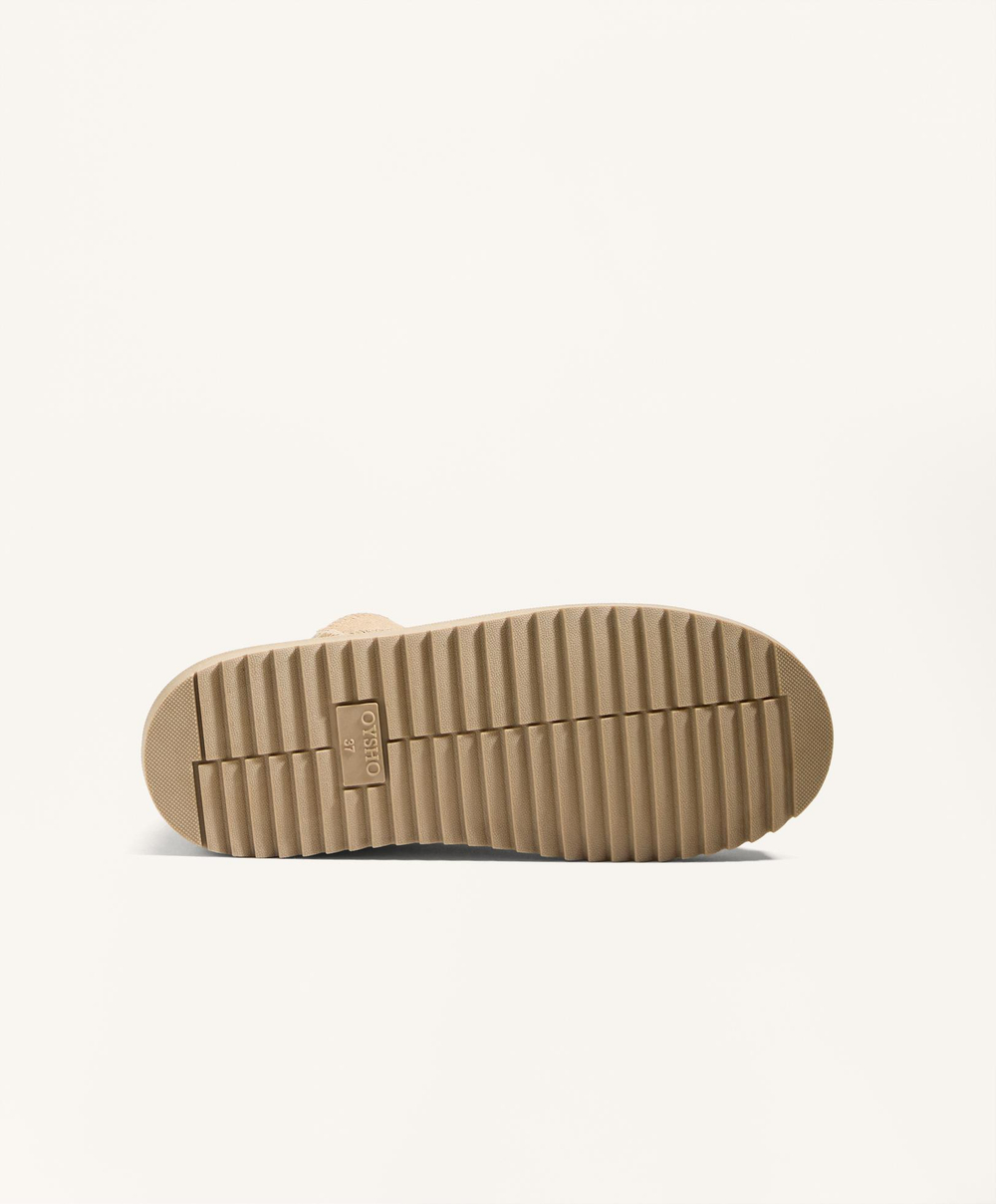 OYSHO Замшевые угги, песочный