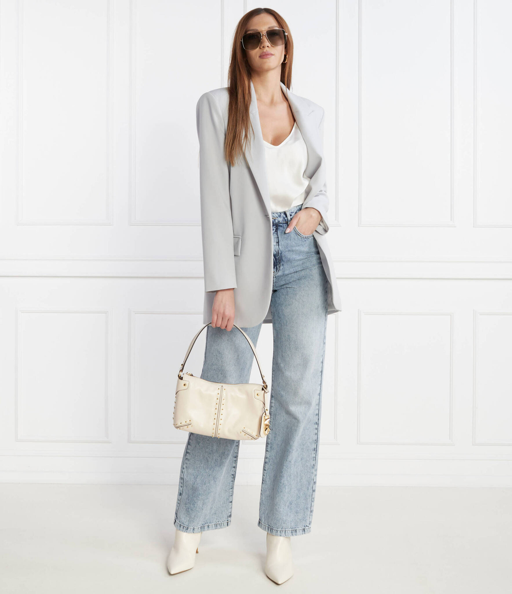 Кожаная сумка через плечо Michael Kors - кремовый(32S3GATU3L)