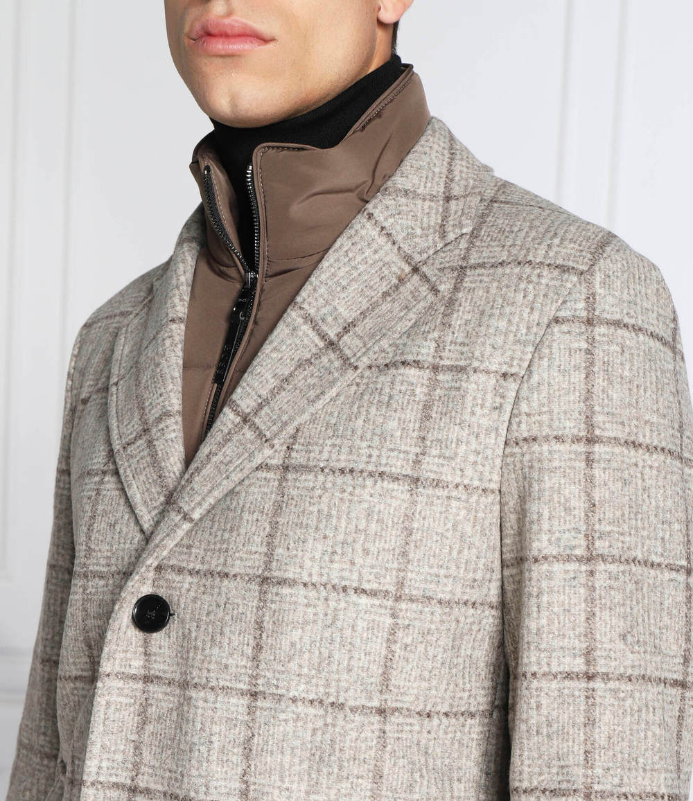 пальто h-hyde-j-bib-224 BOSS BLACK - бежевый(50484219)