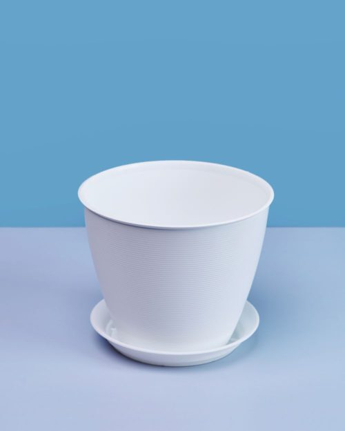 Кашпо Мальта 2,2л+ поддон белый