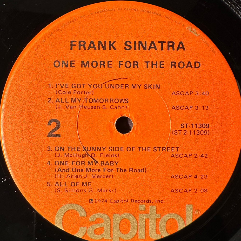 Frank Sinatra ‎– One More For The Road (США 1974г.)