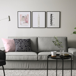 IKEA BILD  (ИКЕА БИЛД)  -  Плакат, координаты, Лондон, 40x50 см.