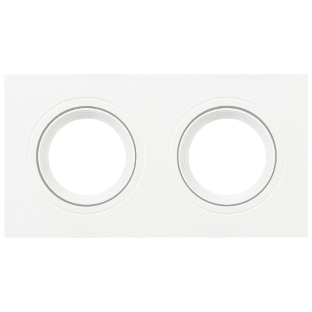 Светильник встраиваемый декоративный ЭРА KL92-2 WH под лампу MR16 GU5.3 белый пластиковый