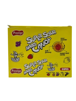 Супер кислые фруктовые леденцы, 24шт