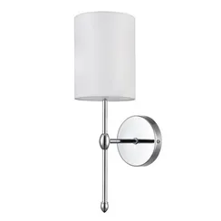 6589/1W CLASSI LN26 063 хром/белый, металл/текстиль Бра E14 1*40W 220V LATTI