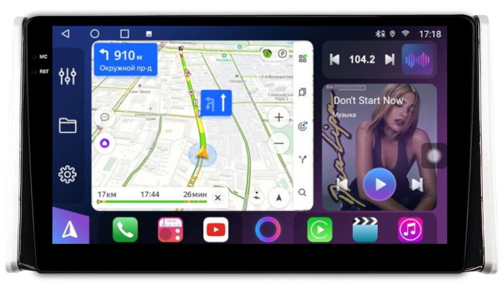 Магнитола для Toyota RAV4 5 2019-2022 (Китай) - FarCar 8014F4 монитор 10.36" QLED на Android 14, TS18, CarPlay, 4G SIM-слот