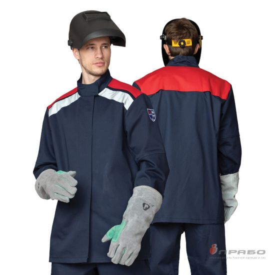Костюм сварщика "Прабо" брюки (синий/красный)