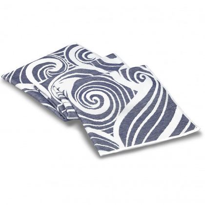 Полотенце пляжное 100x180 Hamam Sea Surf white/navy белый/синий