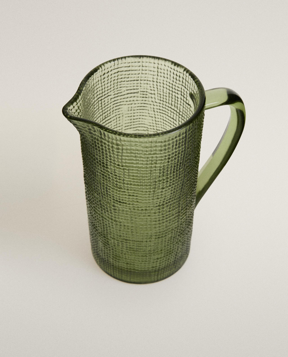 Zara Home кувшин из стекла, цвет зелёный, 20 см