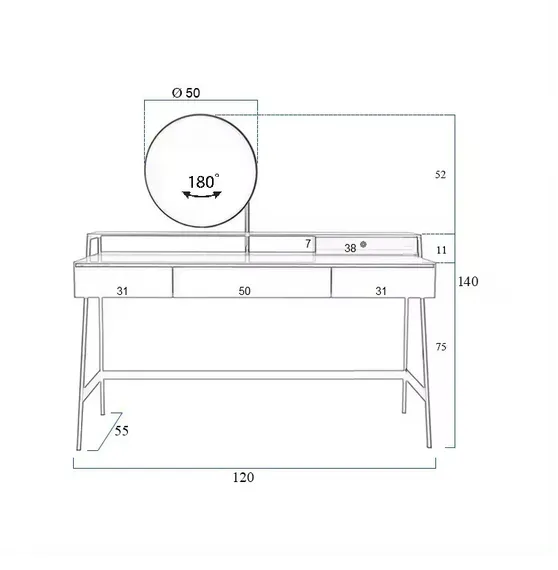 Туалетный столик с зеркалом Venere