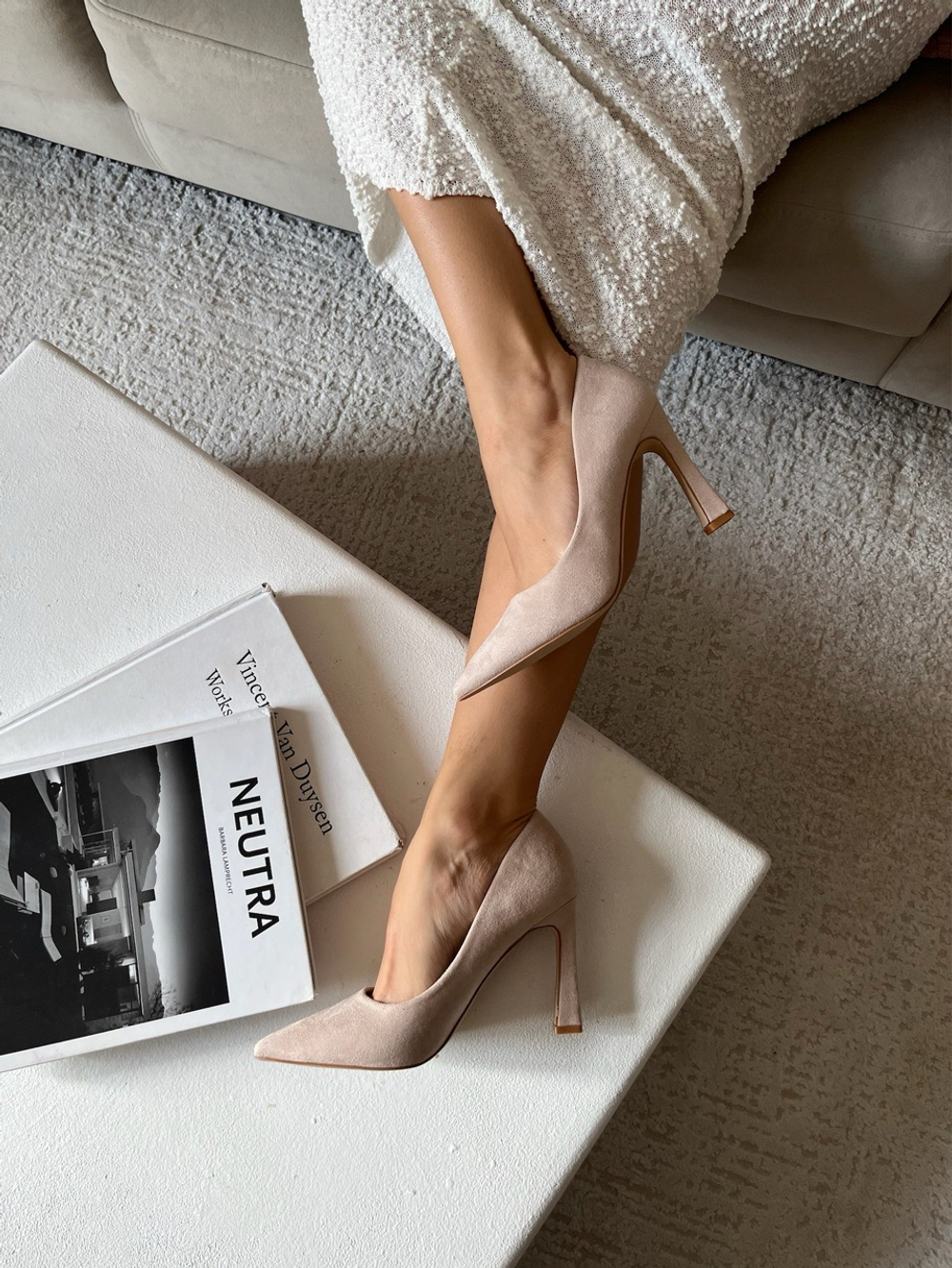 Туфли из эко замши