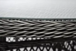 "Дольче" обеденная группа из искусственного ротанга, цвет графит