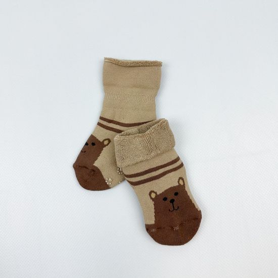 Носочки махровые со стоперами, Кофе