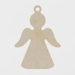 Набор елочных игрушек, в форме ангела, деревянные, 4 шт., Dipriz