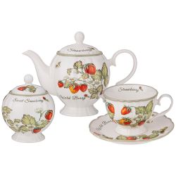 ЧАЙНЫЙ СЕРВИЗ LEFARD "STRAWBERRY" НА 6 ПЕР. 14 ПР. 750/400/270(КОР=2НАБ.)