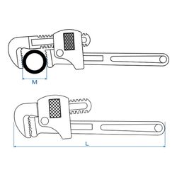 KING TONY (6531-24) Ключ трубный Стиллсона 600 мм