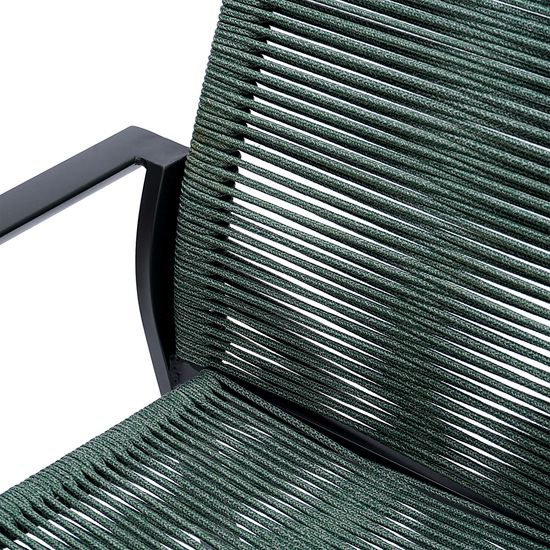 Стул уличный Ronald серо-зеленый из металла и шнура