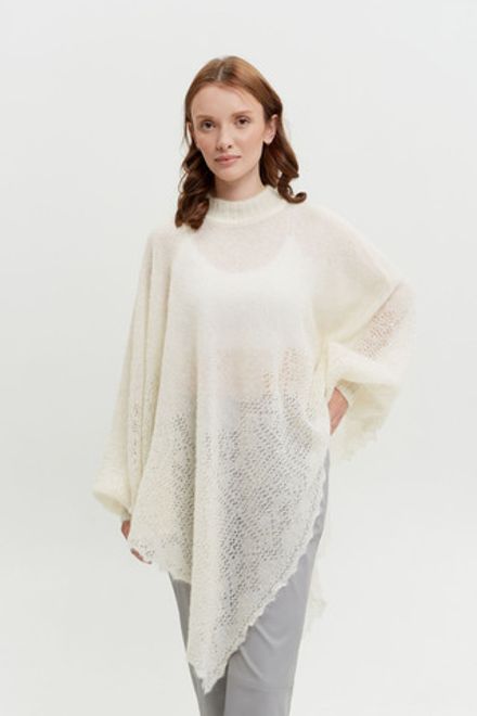 Пончо пуховое Т005-02 экрю