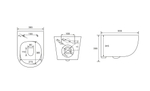 SKANDENBORG RIMLESS Безободковый подвесной унитаз EWC700-125W