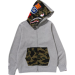 A Bathing Ape Bathing Ape Sweatshirts Cotton Moderate No Fleece Lined Regular Zip Closure 0zxswmx05151p серый