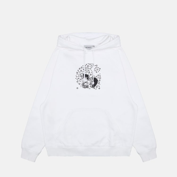 Толстовка мужская Carhartt WIP Hocus Pocus Hooded артикул:I032930_white - купить в магазине Дайс