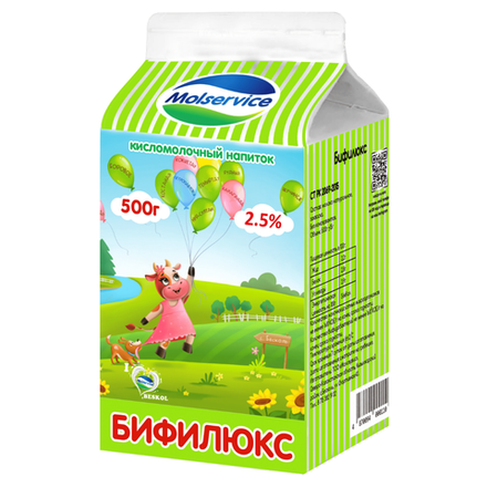 Бифилюкс Molservice 2.5% 0.5 л пюрпак