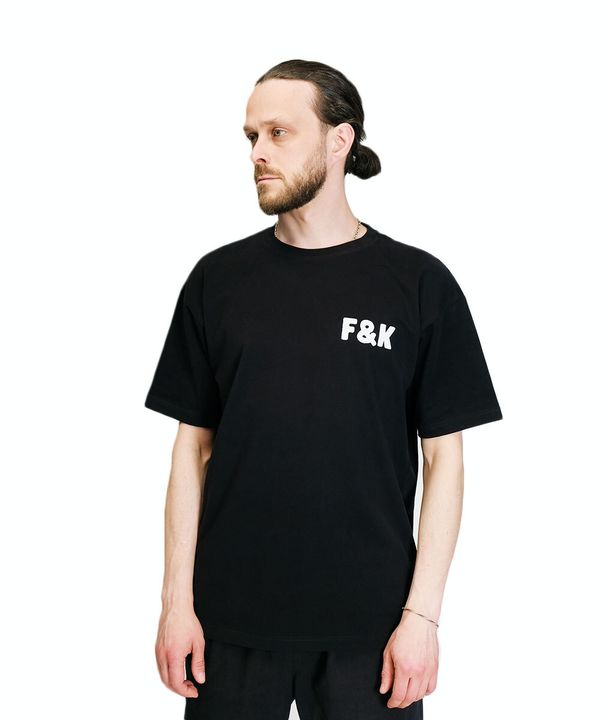 Футболка оверсайз F&K черная - фото 3