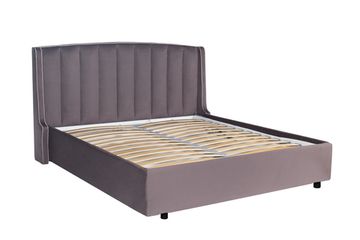 Кровать Odry c подъем.мех. велюр лилово-серый Vel19 206*220*120