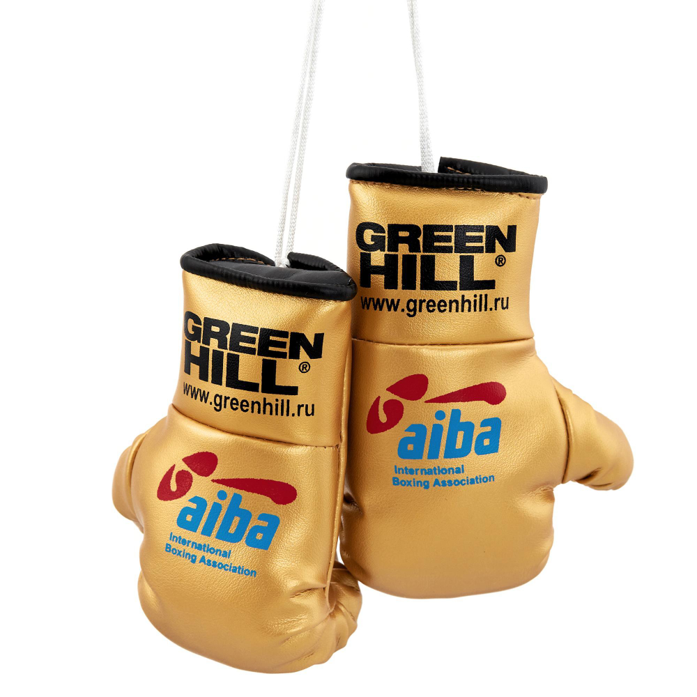 AG-1008a Сувенирные боксерские перчатки AIBA золотые