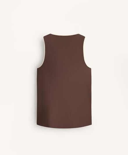 Oysho Топ Comfortlux без рукавов, коричневый
