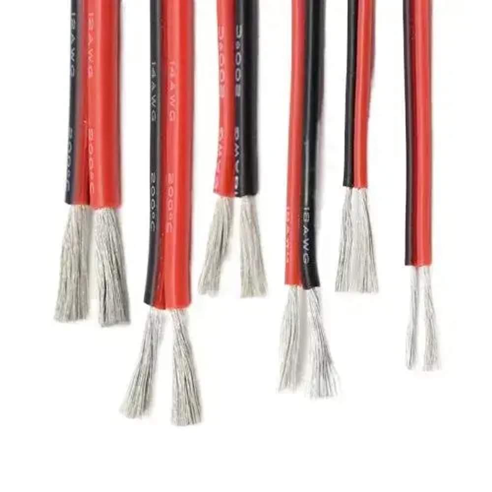 Силиконовый медный кабель 18 awg силовой сдвоенный 5 метров