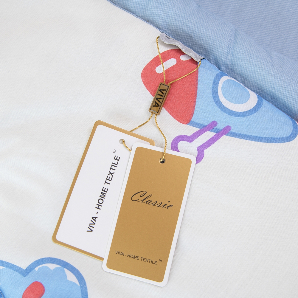 Комплект постельного белья Сатин с Одеялом Young 100% хлопок на резинке OBKR024