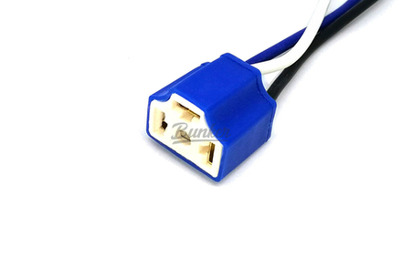 Патрон под лампу H4 (с проводами) прямой, керамика