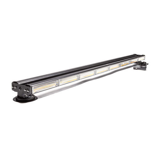 Маяк-стробоскоп 12/24 В, 96 Вт, желтый, 2-стор. (8+8 блоков COB), 28 реж., крепление на магните, прикуриватель (провод 3м), 1160*120*78 мм