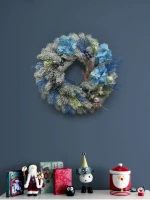 Венок новогодний 40 см, на дверь, на стол, декор для дома