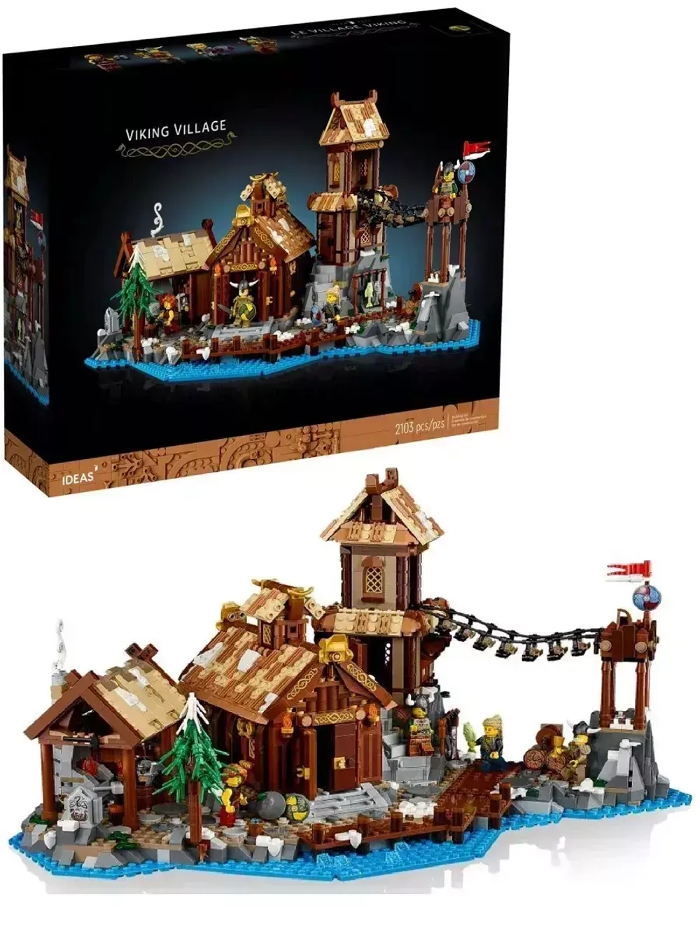 Конструктор Скандинавская деревня викингов 2103 детали