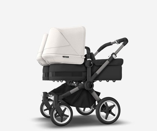 Коляска для двойни 2 в 1 Bugaboo Donkey 5 Twin Misty white/Midnight black/Graphite