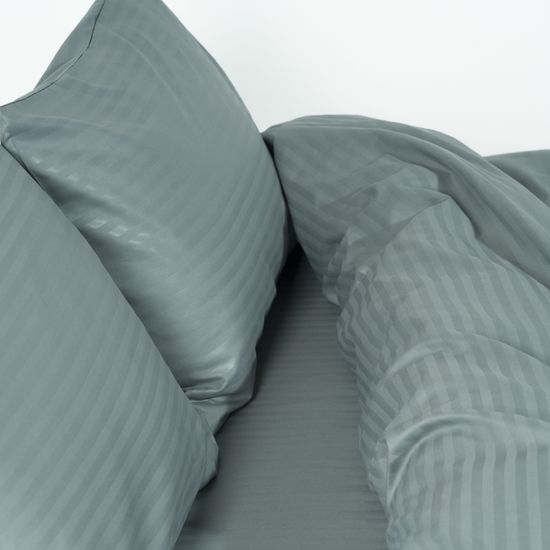 Простыня на резинке Oliva, 120x200х30, страйп полисатин HOMY