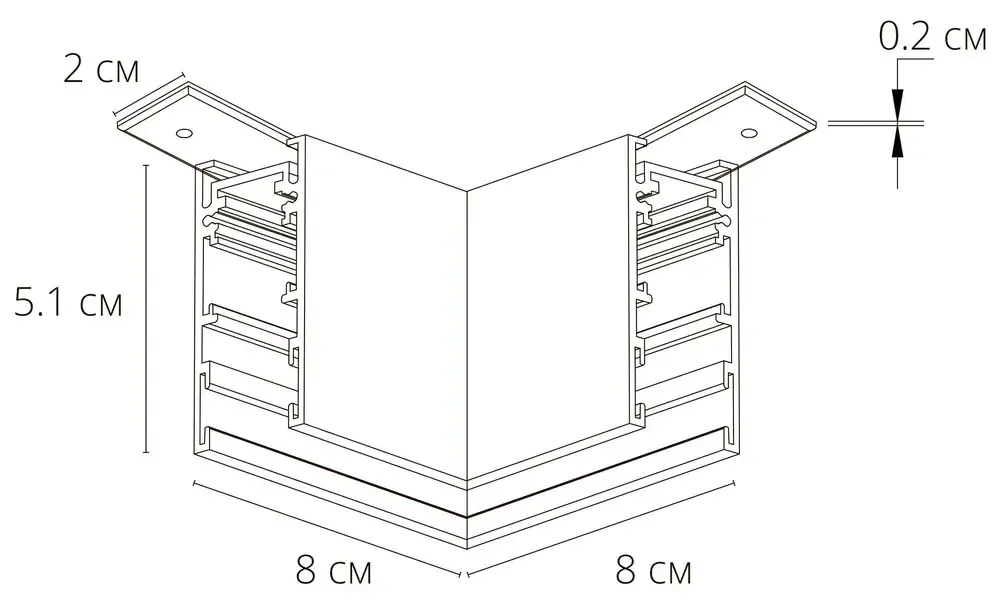 Коннектор угловой для магнитного шинопровода Arte Lamp