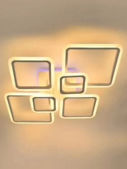 Люстра потолочная светодиодная с пультом ДУ Rivoli белая LED с RGB 180 Вт 3000 - 6000 К, светильник на кухню, в детскую, в спальню