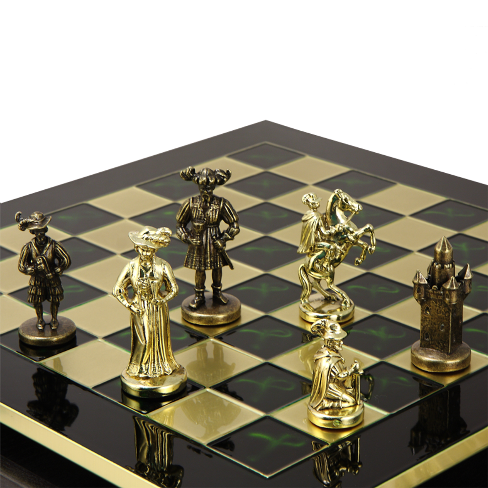 Manopoulos Шахматы бронзовые Рыцари Средневековья