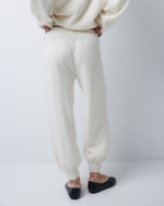 Брюки из смесового кашемира молочный