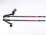 Палки для скандинавской ходьбы треккинговые Tech Team Yeti Red 115-135 см., двухсекционные телескопические алюминиевые, система-антишок