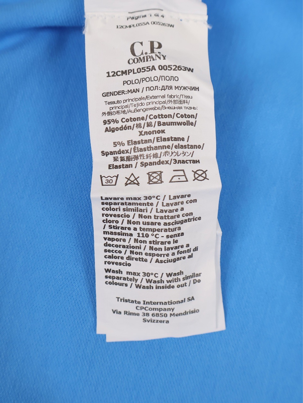 Поло C.P. Company Stretch Piquet Blue