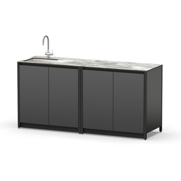Уличная кухня Lounge C-102S, 1.8 м, черный/серый каспий