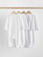 Комбинезон / Cлип для малышей Next K79-483, 4 шт., Белый