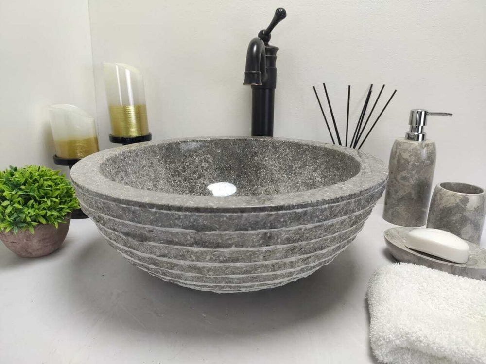 Раковина из мрамора Bowl Grey Marmo Small BM-60037 40*40*15