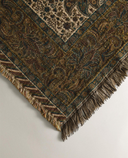 Zara Home плед из хлопка, хаки, 140x190 см
