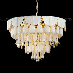 Люстра Cloyd PLINSE C12 / Ø61 см - керамика - золото (арт.11456)